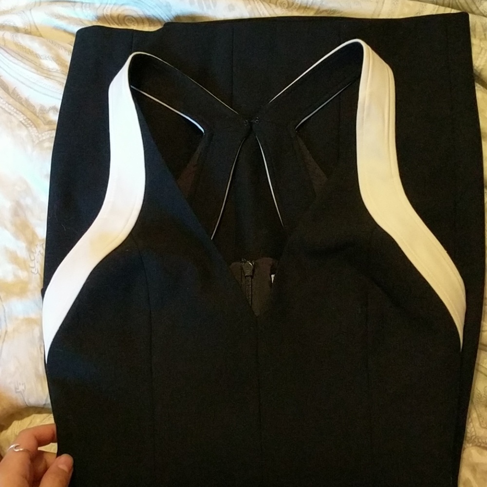 Black and White bodycon dress